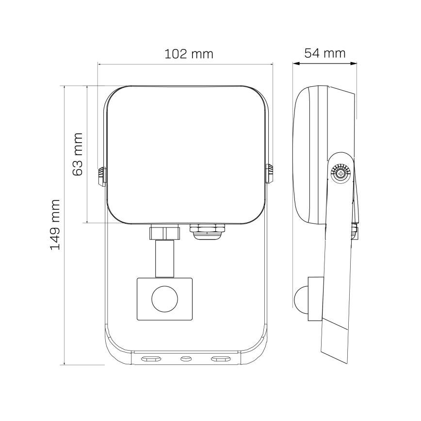 LED-ulkovalonheitin anturilla MILKY LED/10W/230V 4000K IP65