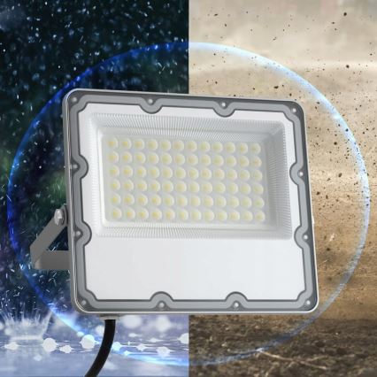 LED-ulkovalonheitin LED/100W/230V 4500K IP65 harmaa