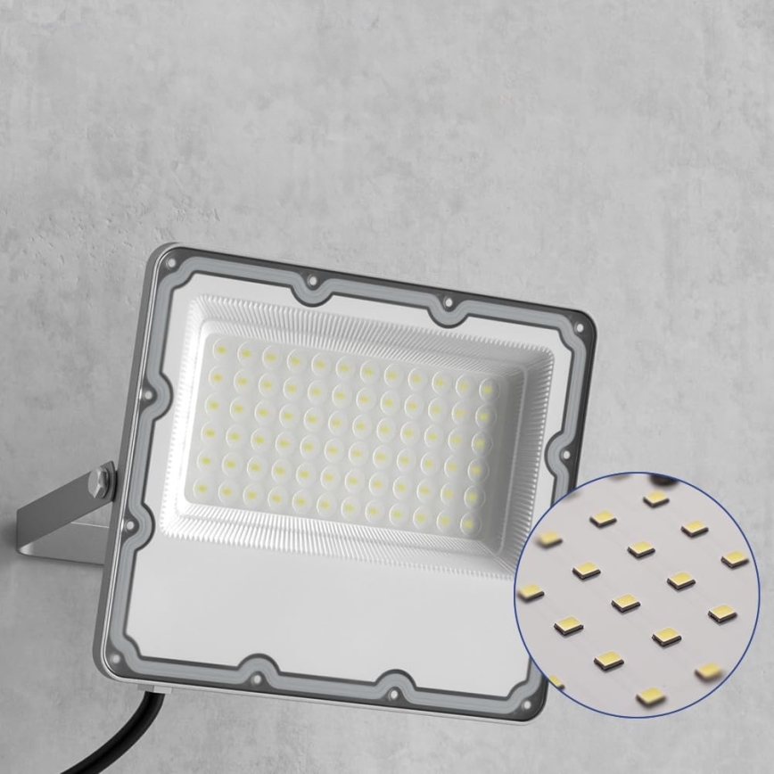 LED-ulkovalonheitin LED/100W/230V 4500K IP65 harmaa