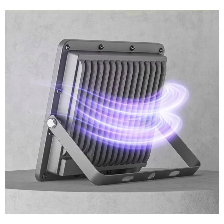 LED-ulkovalonheitin LED/50W/230V 4500K IP65 harmaa