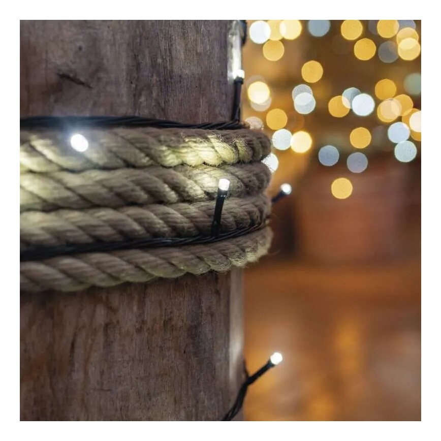 LED ulkovalosarja 100xLED/10m IP44 kylmänvalkoinen