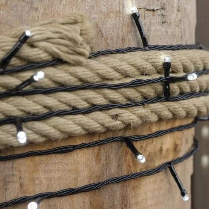 LED ulkovalosarja 100xLED/10m IP44 kylmänvalkoinen