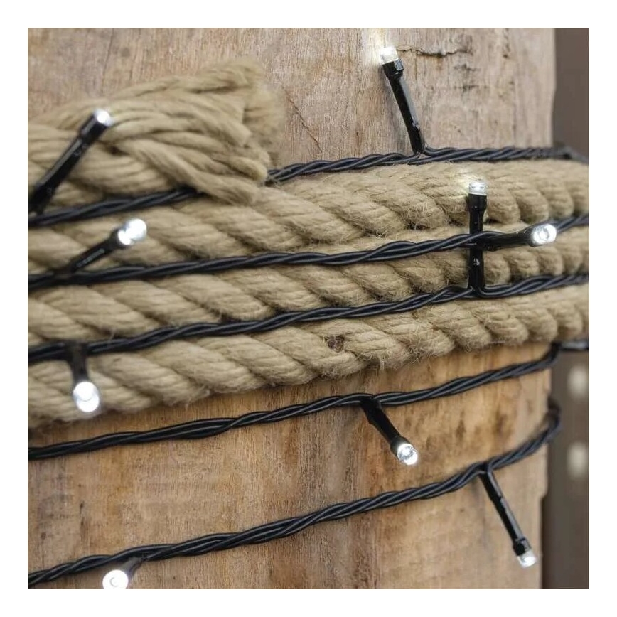 LED ulkovalosarja 100xLED/10m IP44 kylmänvalkoinen