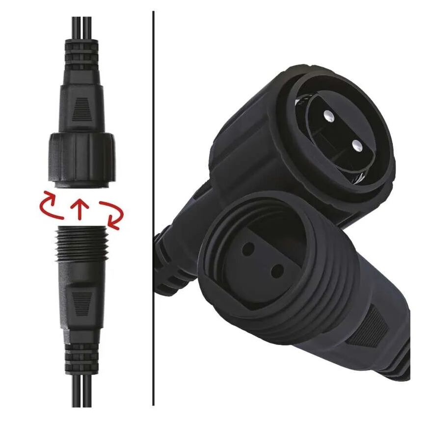 LED ulkovalosarja 100xLED/10m IP44 kylmänvalkoinen