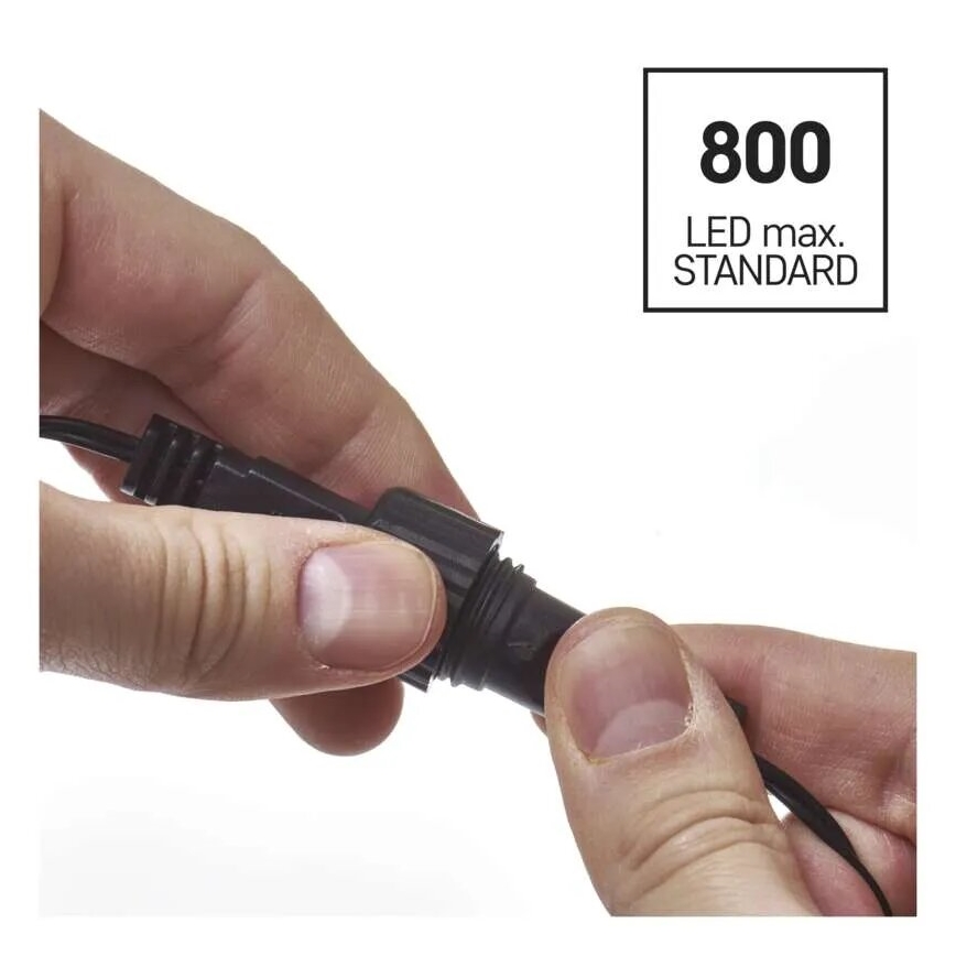 LED ulkovalosarja 100xLED/10m IP44 kylmänvalkoinen