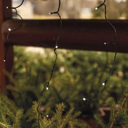 LED-ulkovalosarja 100xLED/2,5x0,9m IP44 kylmänvalkoinen