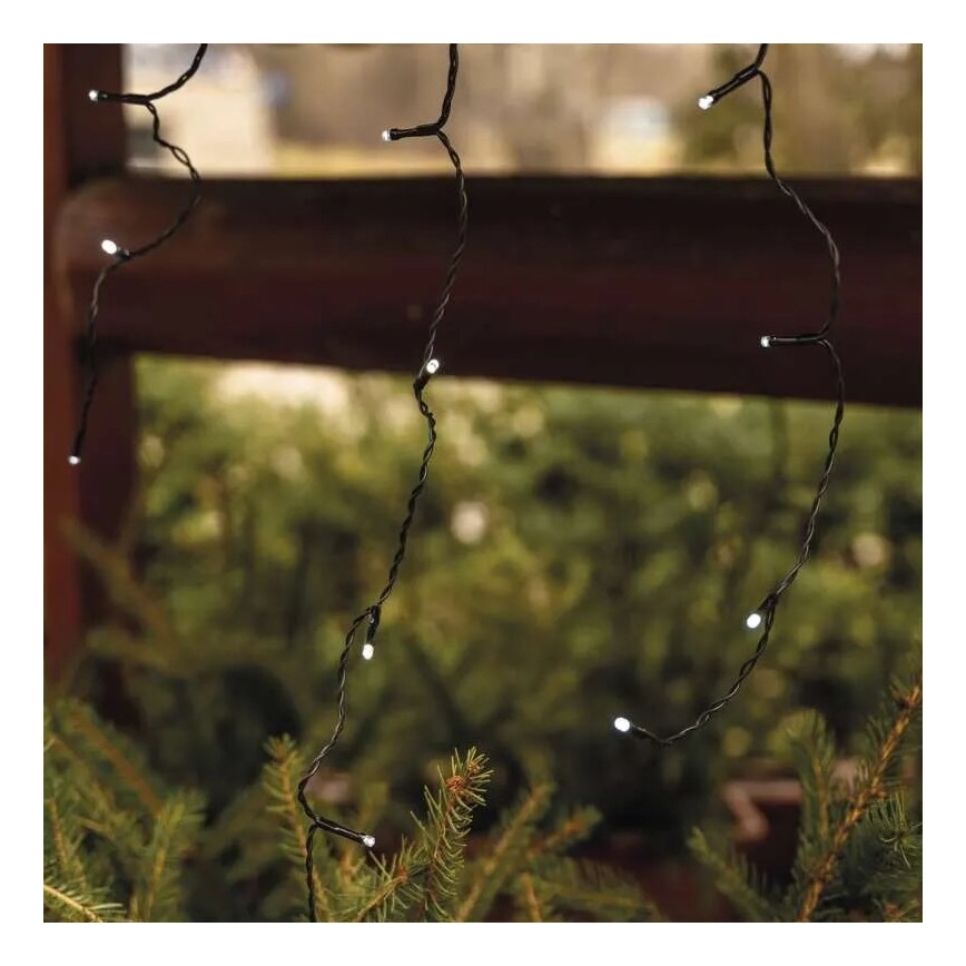 LED-ulkovalosarja 100xLED/2,5x0,9m IP44 kylmänvalkoinen