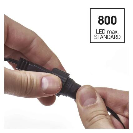 LED-ulkovalosarja 100xLED/2,5x0,9m IP44 kylmänvalkoinen