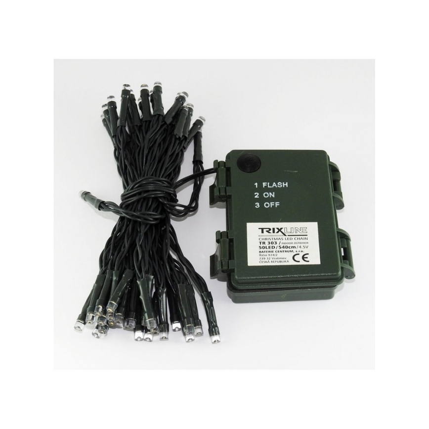 LED-ulkovalosarja 100xLED/2 toimintoa/3xAA 10,8m IP44 lämmin valkoinen