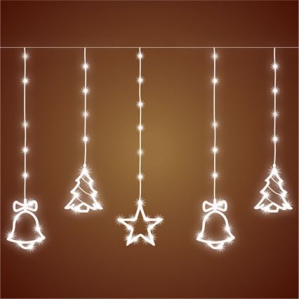 LED-ulkovalosarja 186xLED 7m IP44 kylmänvalkoinen