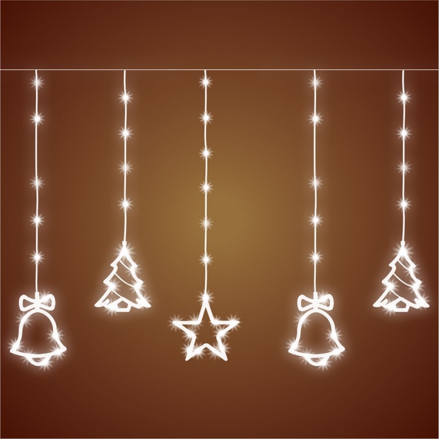 LED-ulkovalosarja 186xLED 7m IP44 kylmänvalkoinen