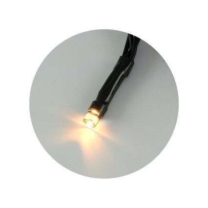 LED-ulkovalosarja 50 LEDiä, 2 toimintoa, 5,4 m, IP44, lämmin valkoinen