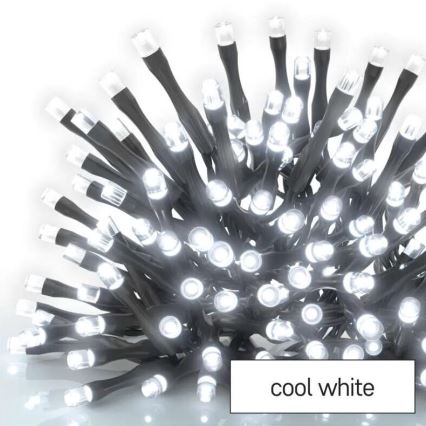 LED-ulkovalosarja 50xLED/5m IP44 kylmänvalkoinen