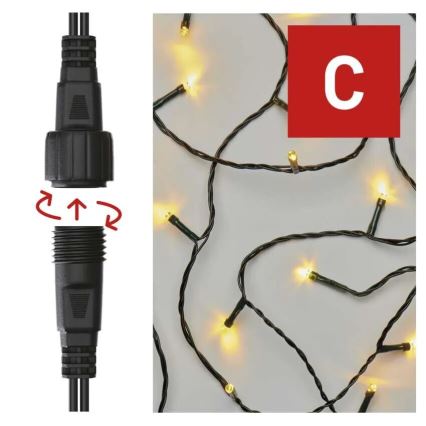 LED-ulkovalosarja 50xLED/5m IP44 lämmin valkoinen