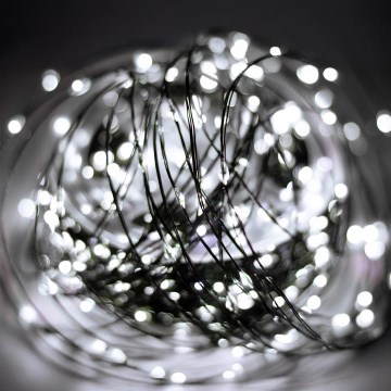 LED-ulkovalosarja jouluksi 1000xLED/230V, 8 toimintoa, 53 m, IP44, kylmä valkoinen + kaukosäädin