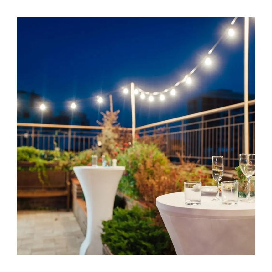 LED Ulkoketju STRING 5m 10xLED/0,5W/230V IP44 3000K