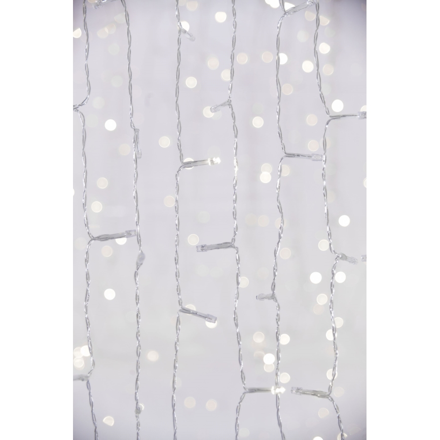 LED-ulkovaloverho CURTAIN 480xLED/8,4W/230V 3x3 m IP44 kylmänvalkoinen
