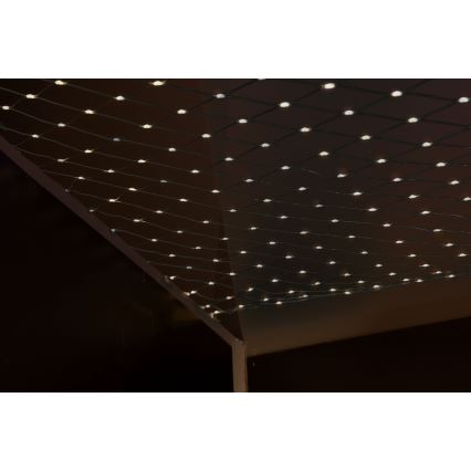 LED-ulkovaloverho NET 240xLED/7,2W/230V 1,5x2 m IP44 lämmin valkoinen