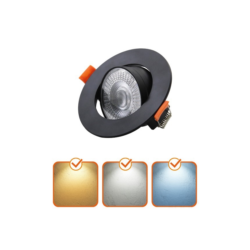 LED-upotettava alasvalo BRINO LED/3/5/7W/230V 3000/4000/6500K musta