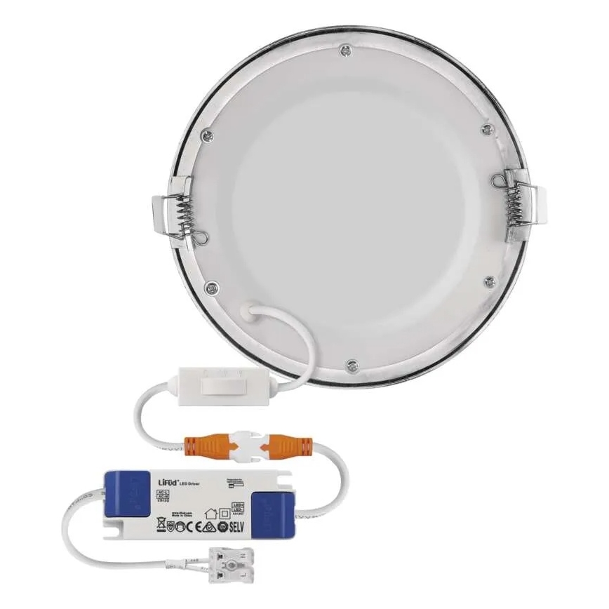 LED-upotettava alasvalo NEXXO LED/12,5W/230V 3000/3500/4000K hopeanvärinen halkaisija 17 cm