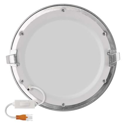 LED-upotettava alasvalo NEXXO LED/18W/230V 3000/3500/4000 K hopeanvärinen halkaisija 22,5 cm
