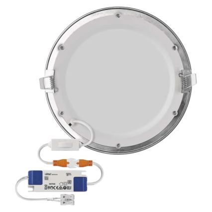 LED-upotettava alasvalo NEXXO LED/18W/230V 3000/3500/4000 K hopeanvärinen halkaisija 22,5 cm