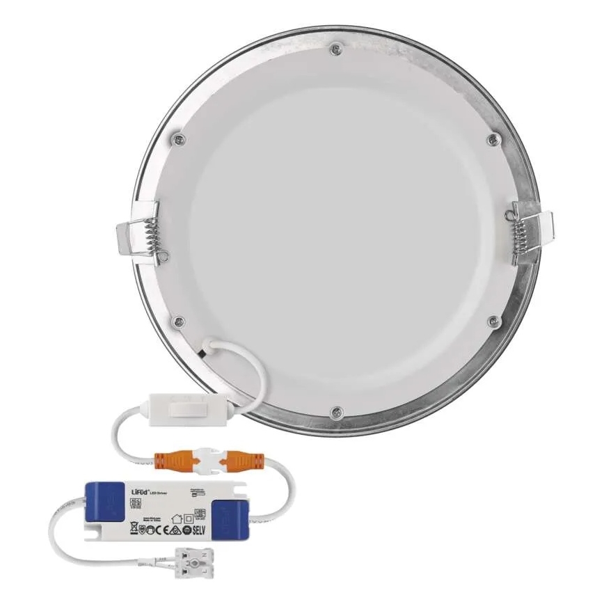LED-upotettava alasvalo NEXXO LED/18W/230V 3000/3500/4000 K hopeanvärinen halkaisija 22,5 cm