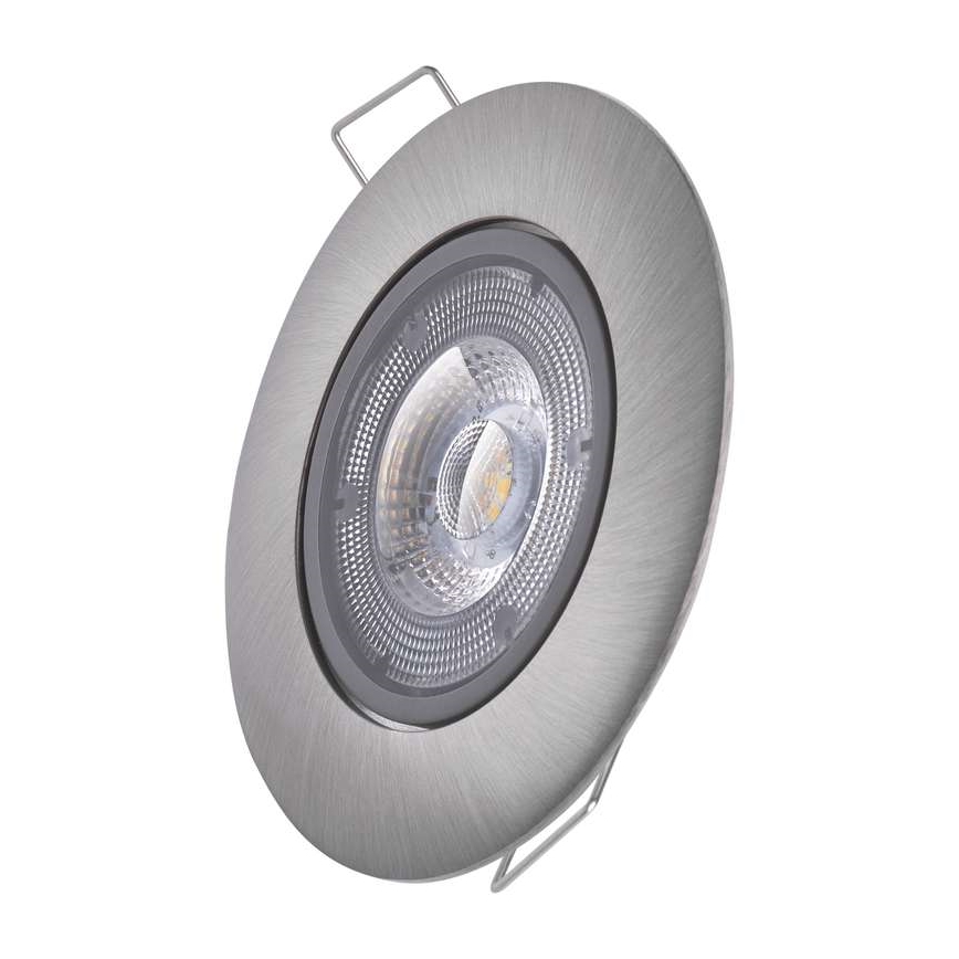LED-upotettava kattovalaisin EXCLUSIVE LED/5W/230V 3000 K hopeanvärinen