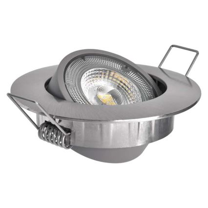 LED-upotettava kattovalaisin EXCLUSIVE LED/5W/230V 3000 K hopeanvärinen