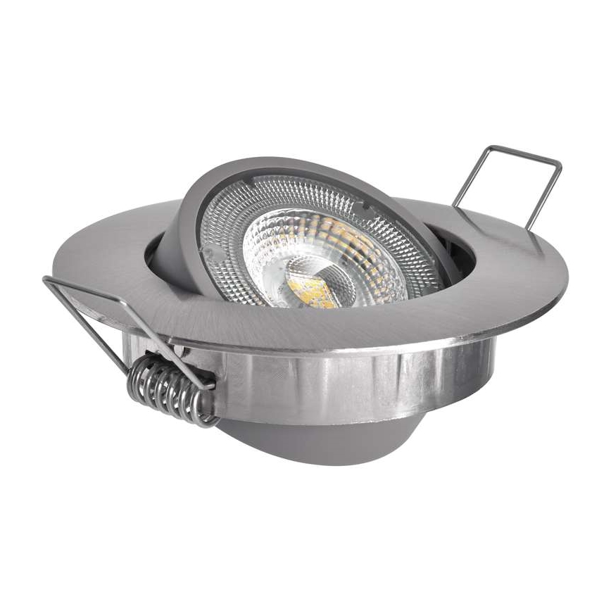 LED-upotettava kattovalaisin EXCLUSIVE LED/5W/230V 3000 K hopeanvärinen