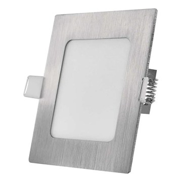 LED-upotettava kattovalaisin NEXXO 7W/230V 3000/3500/4000K hopeanvärinen 12x12 cm