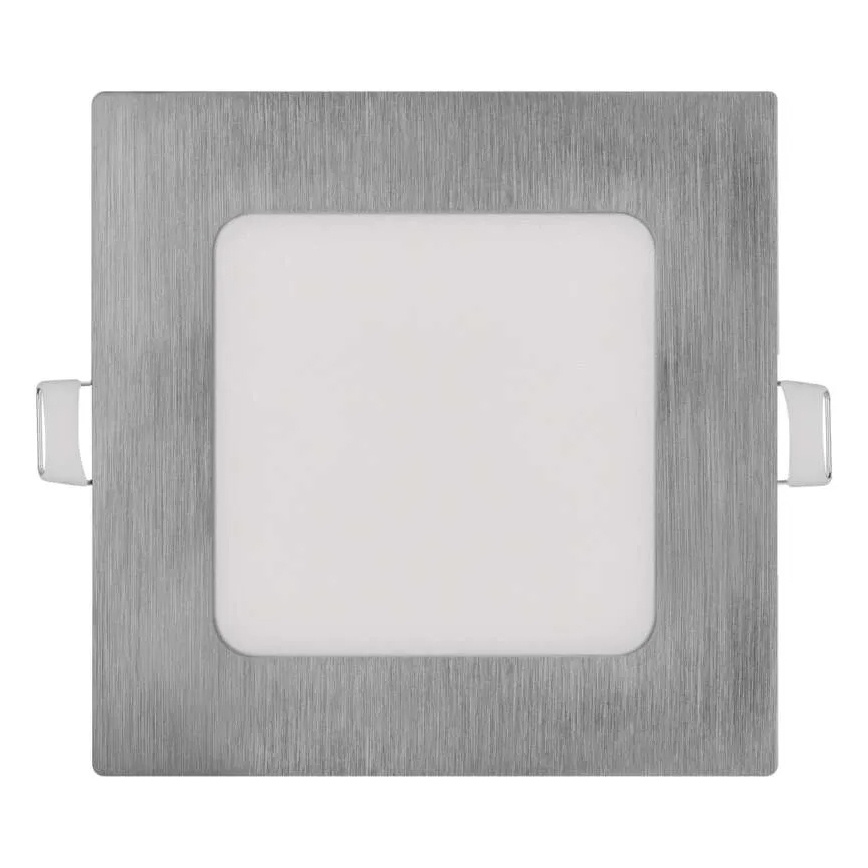 LED-upotettava kattovalaisin NEXXO 7W/230V 3000/3500/4000K hopeanvärinen 12x12 cm