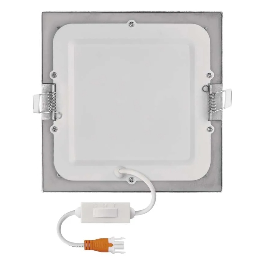 LED-upotettava kattovalaisin NEXXO LED/12,5W/230V 3000/3500/4000K hopea 17x17 cm