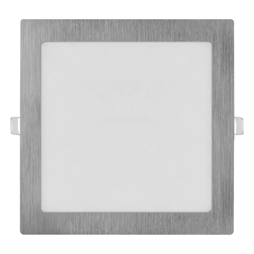 LED-upotettava kattovalaisin NEXXO LED/18W/230V 3000/3500/4000K hopea 22,5 x 22,5 cm