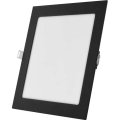 LED-upotettava kattovalaisin NEXXO LED/18W/230V 3000/3500/4000K musta 22,5 x 22,5 cm