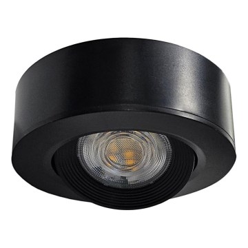 LED Upotettava/pinta-asennettava kohdevalo 2in1 LED/5W/230V 4200K halkaisija 9,3 cm musta