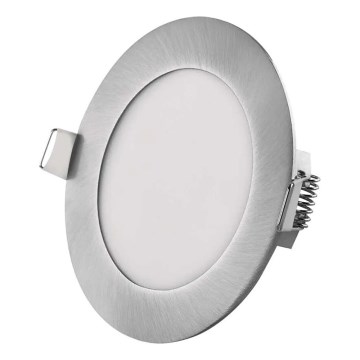 LED-upotettava valaisin NEXXO LED/7W/230V, kolme värilämpötilavaihtoehtoa 3000/3500/4000K, hopea, halkaisija 12 cm