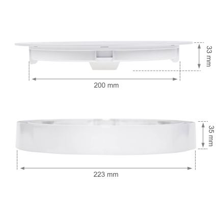 LED upotettava valo ALGINE 2in1 LED/18W/230V 3000K