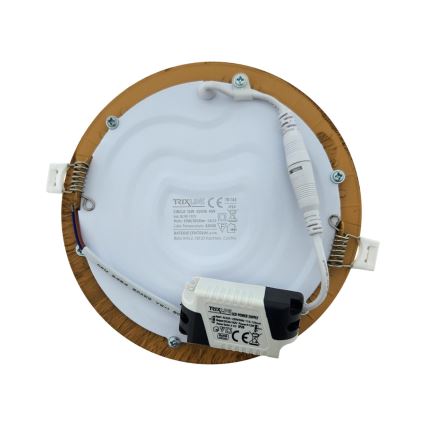LED upotettava valo CIRCLE LED/12W/230V 4200K halkaisija 16,7 cm ruskea