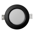 LED upotettava valo CIRCLE LED/3W/230V 4000K halkaisija 9 cm musta