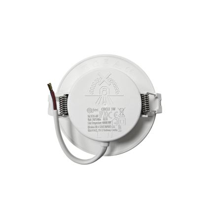 LED upotettava valo CIRCLE LED/3W/230V 4000K halkaisija 9 cm valkoinen