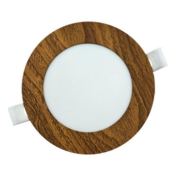 LED upotettava valo CIRCLE LED/6W/230V 4200K halkaisija 11,8 cm ruskea