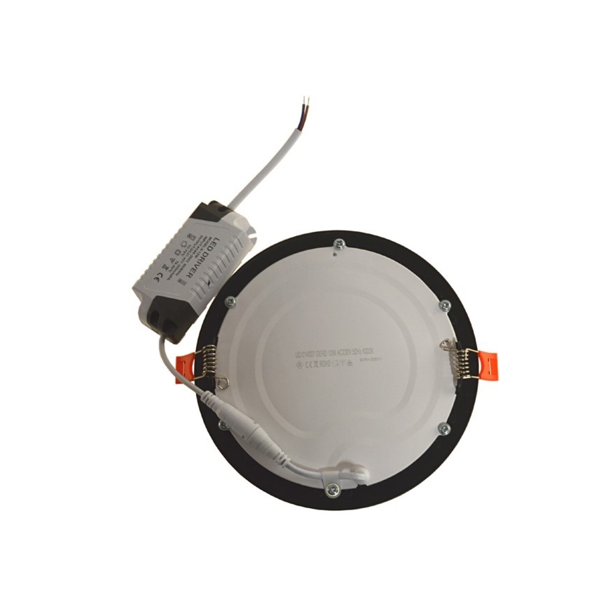 LED upotettava valo GERD LED/12W/230V 4000K musta