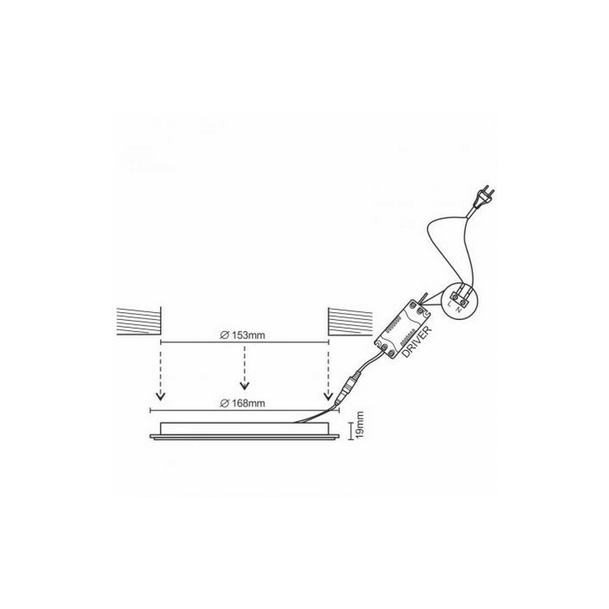 LED upotettava valo LED/12W/230V