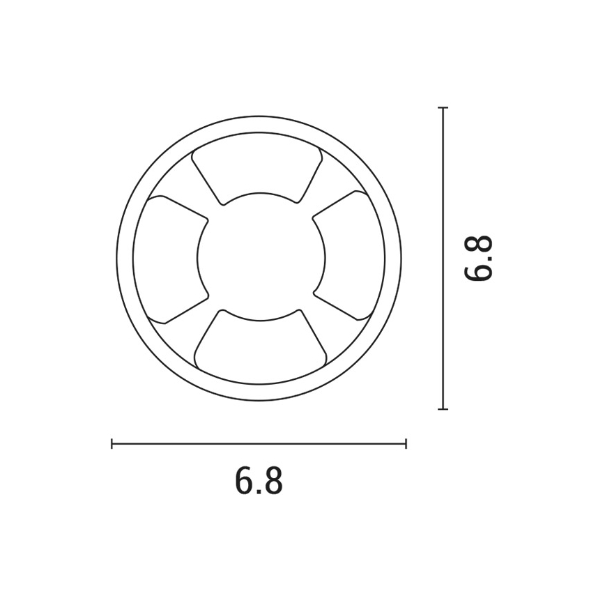 LED upotettava valo LED/3W/12V IP65