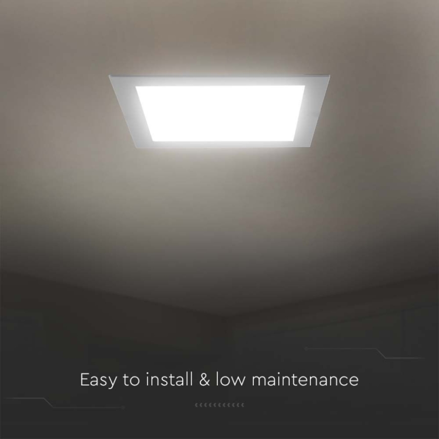 LED upotettava valo LED/6W/230V 12x12 cm 4000K valkoinen