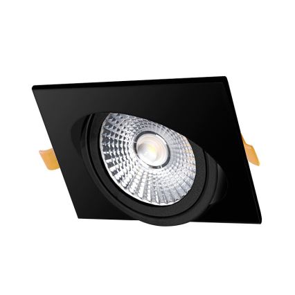 LED upotettava valo LED/6W/230V 3000K 8,5x8,5 cm musta
