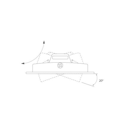 LED upotettava valo LED/6W/230V 3000K halkaisija 8,5 cm valkoinen