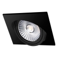 LED upotettava valo LED/6W/230V 4000K 8,5x8,5 cm musta