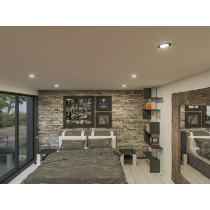 LED upotettava valo LED/6W/230V 4000K halkaisija 8,5 cm musta